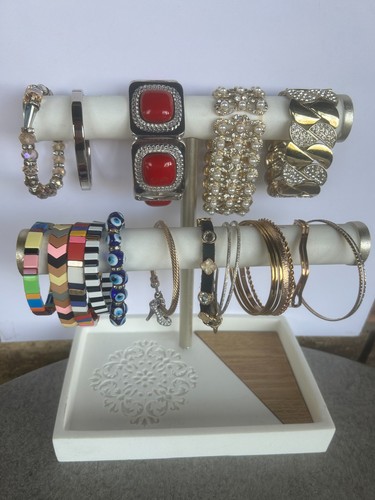 24 BRACELETS AND BANGLES FOR DIFFERENT OCCASIONS,DIFFERENT COLORS AND MATERIALS