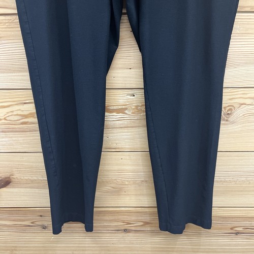 Eileen Fisher Pants XL Black Elastic Waist Pull On Viscose Straight Crop B189 - Picture 3 of 13