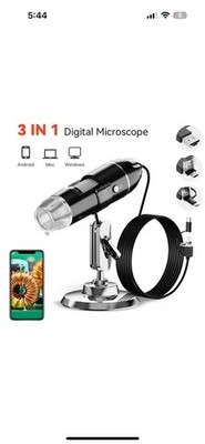 1600X 3in1 USB Digital Microscope for Electronic Accessories Coin Inspection US