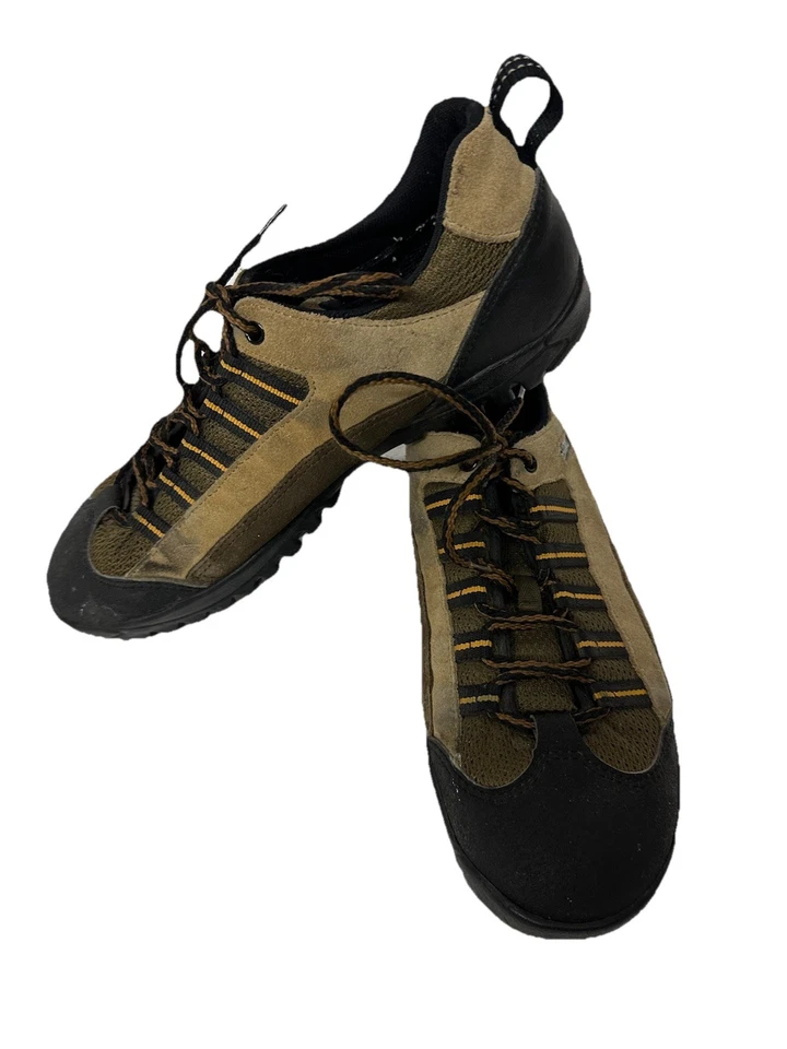 Велосипедные туфли Shimano мужские 9/43 SH-M033 бежевые желтовато-коричневые коричневые замшевые с сеткой туристические - Изображение 2 из 4