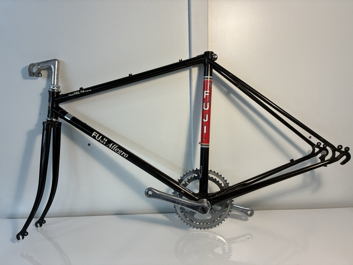 Vintage Fuji Allegro VaLITE tubing bike frame Black 19.375 in