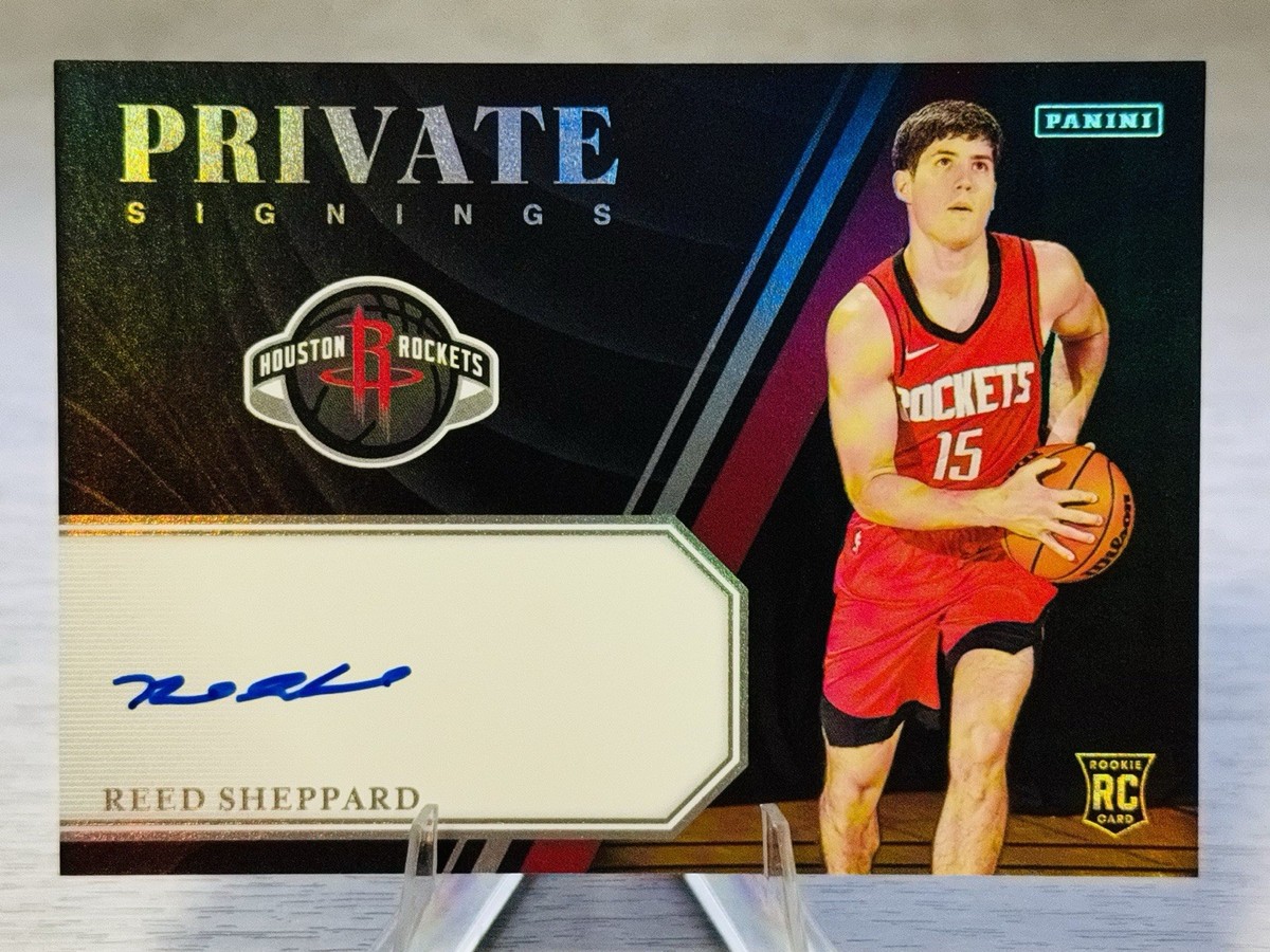 ??REED SHEPPARD 2024-25 Panini Prizm Black Private Signings SP 