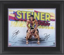 Rick & Scott Steiner WWE Framed Autographed 16