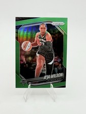 2025 Panini WNBA Prizm A'ja Wilson Green Prizm #76 Las Vegas Aces
