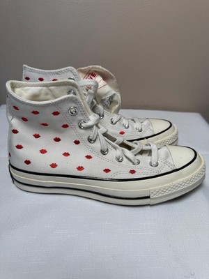 Converse Chuck Taylor All Star 70 Hi Sneaker Unisex 6 White Love Me Lace Up
