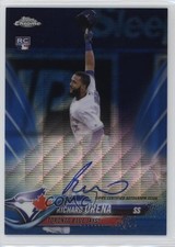 2018 Topps Chrome Rookie Blue Wave Refractor /150 Richard Urena #RA-RU Auto 1j47