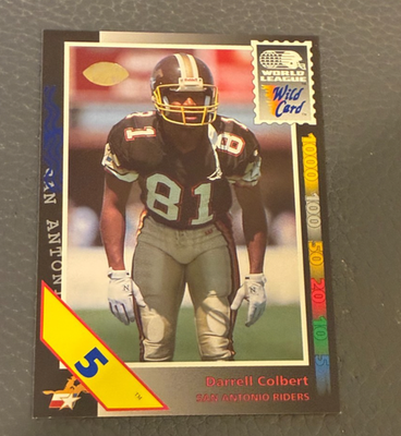 Westminster カルーセル　超レア‼️ 1992 Wild Card World League - Darrell Colbert #27 5 Stripe (RC