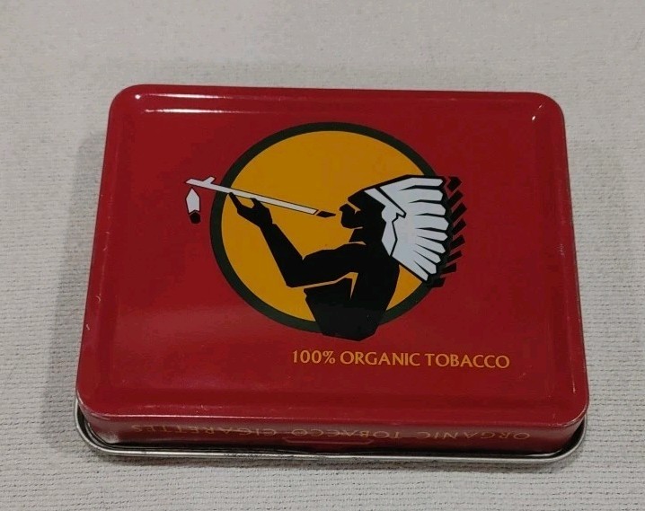 Vintage NATURAL AMERICAN SPIRIT ORGANIC TOBACCO CIGARETTES Empty Beautiful Tin