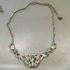 Vintage Broken Necklaces Brooch Lot for Repair or Craft Rhinestone Chain — photo 6