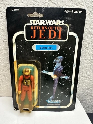 1983 Star Wars Vintage Kenner B-Wing Pilot Carded, Sealed, Original