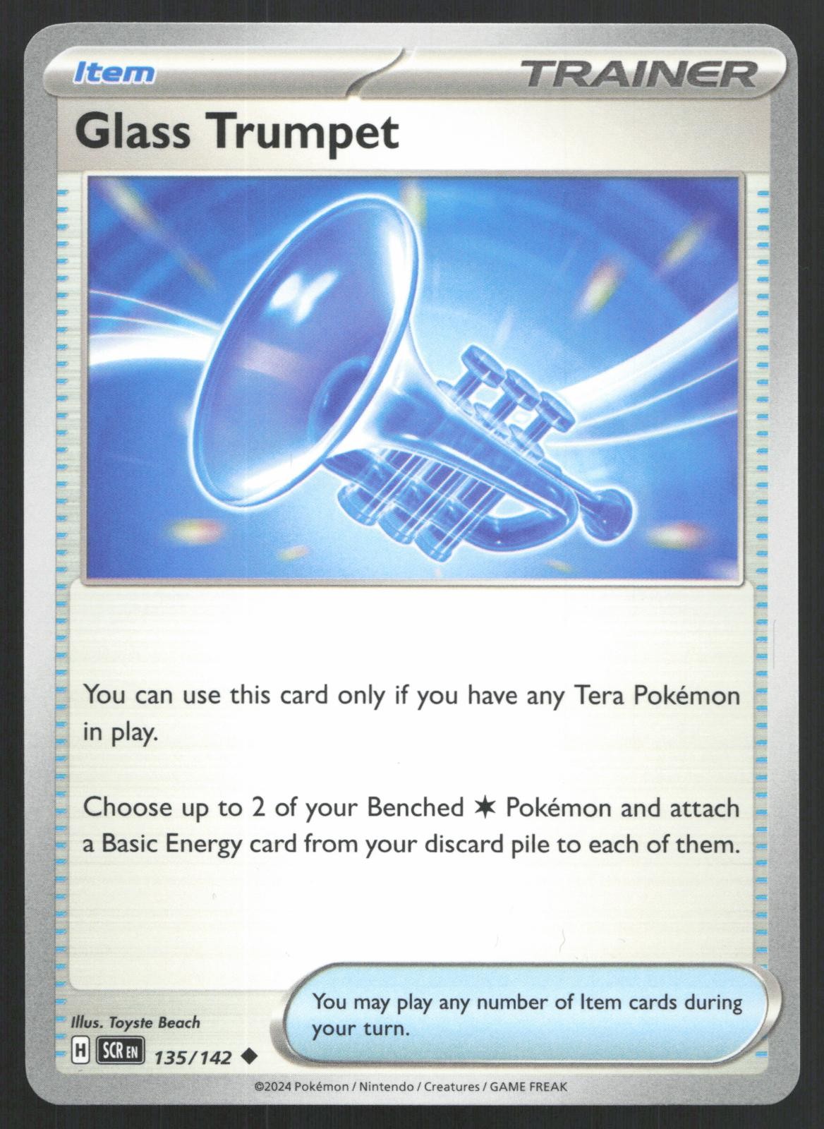 Glass Trumpet 135/142 Uncommon Stellar Crown Pokemon LP