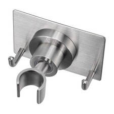 Shower Head Holder All Metal Strong Adhesive and Drilling Screws Two Installa...