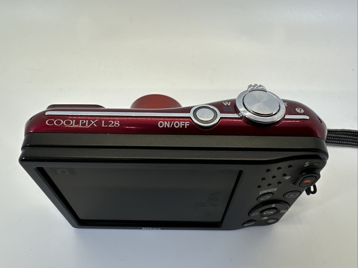 ニコン COOLPIX L28 Camera Red #C433 Nikon COOLPIX L28 20.1 MP Digital Camera with 5x Zoom Lens and 3