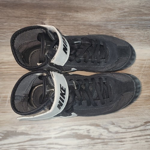 Zapatos de lucha libre Nike Speed Sweep VII negros y plateados talla 8 366683-004 - Imagen 9 de 11