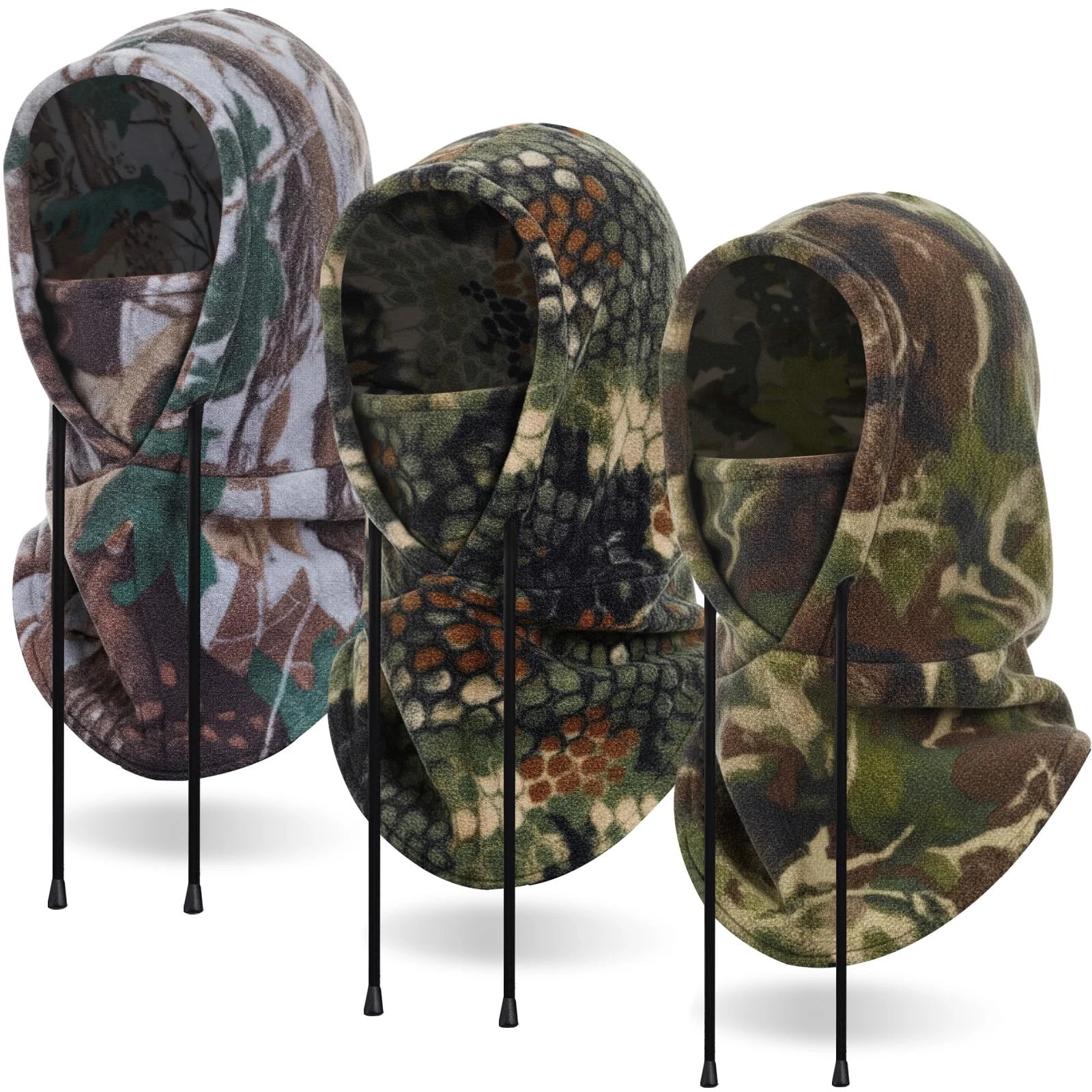 Balaclava Fleece Ski Hunting Mask Winter with Hat Neck Cover Windproof Face C...
