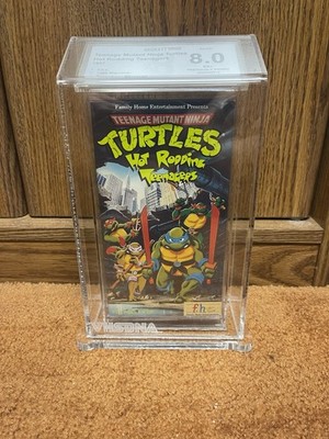TMNT Teenage Mutant Ninja Turtles Hot Rodding Teenagers VHS graded Beckett 8.0