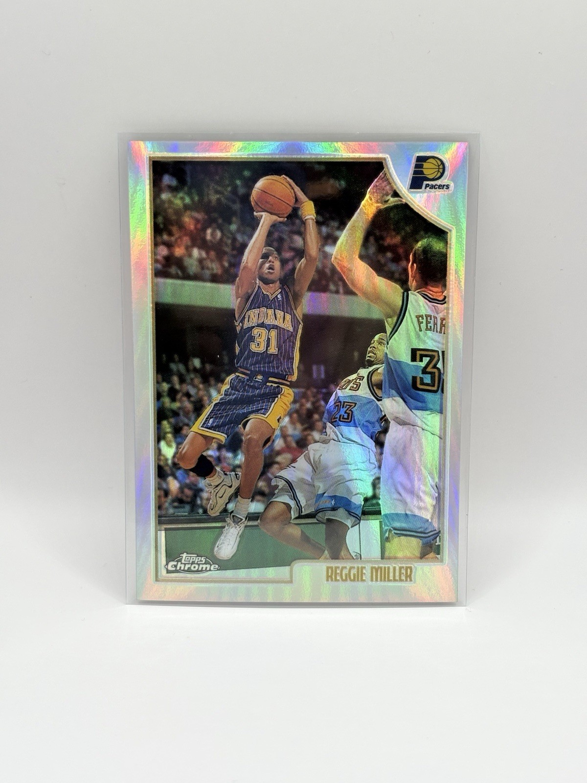 Reggie Miller 1998-99 Topps Chrome Refractor #158 SP Parallel Pacers HOF