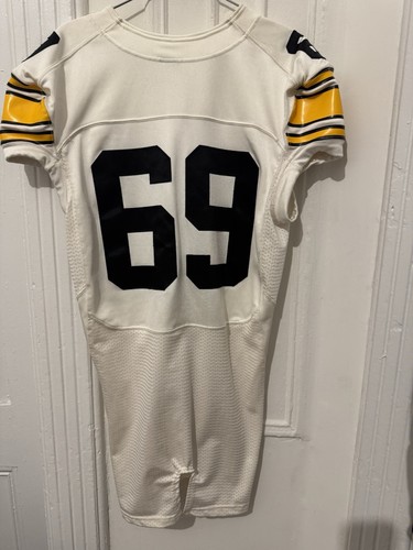 Iowa Hawkeyes #69 Nike Authentic Team Issued Road White Football Jersey - Picture 12 of 12