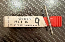 Accupro Solid Carbide 1/8” Chamfer Mill 2 Fl Double End 90* 09549973