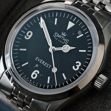 Smiths Everest PRS-25 Black Dial Automatic Watch 36mm Jubilee Bracelet New Boxed