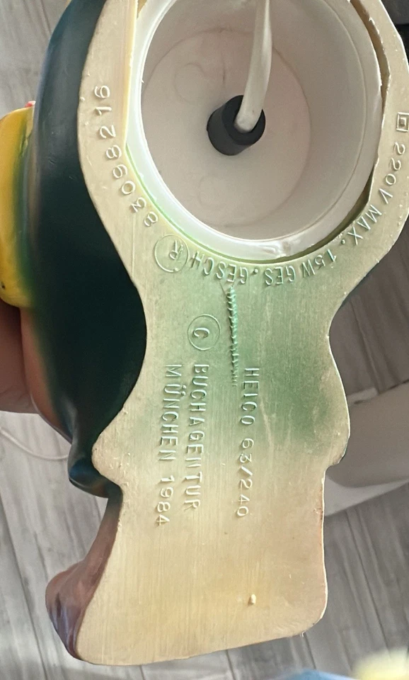 Lámpara Pumuckl lámpara de noche luz nocturna rareza de 1984 Heico agencia de libros Munich - Imagen 3 de 3