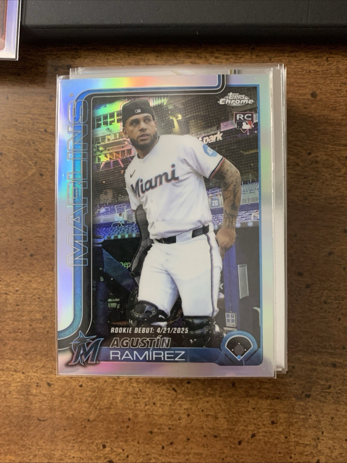 2025 Topps Chrome Update Agustin Ramirez RC Debut Refractor USC38 Marlins Rookie