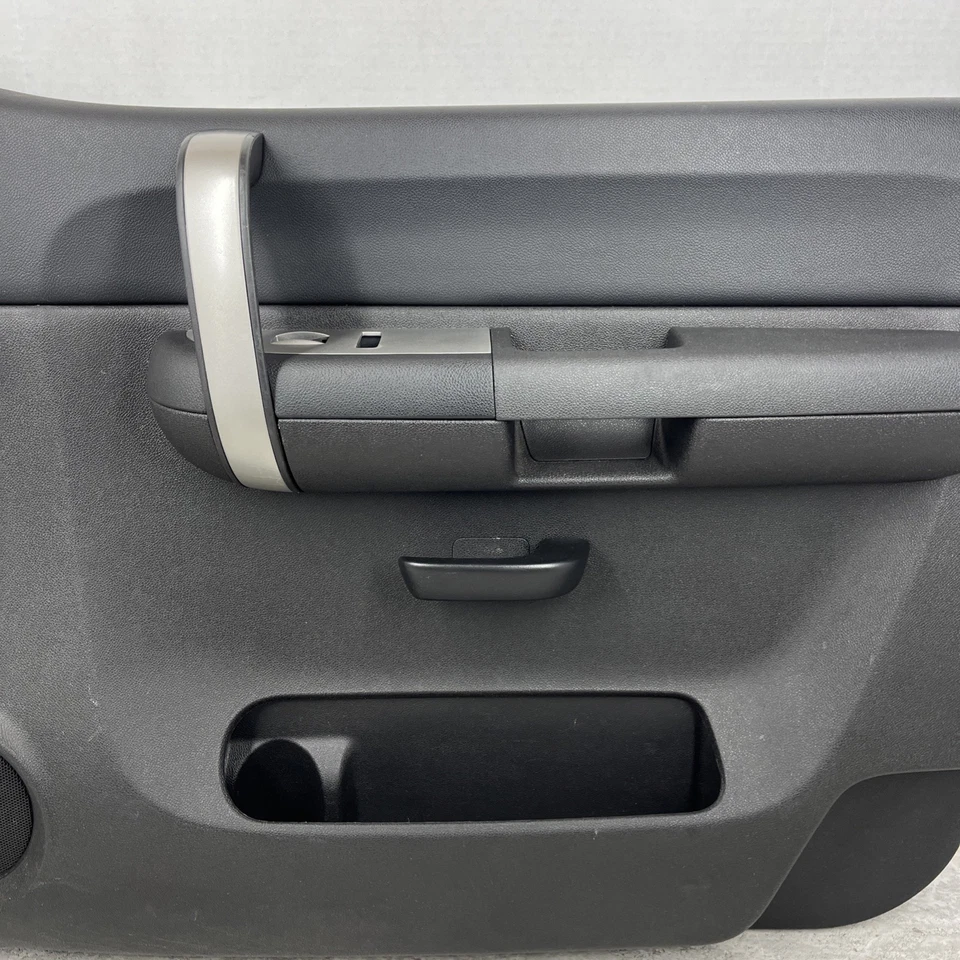 Chevy Silverado GMC Sierra 2007-2009 pasajero panel de puerta delantera ébano Foto 4 de 4