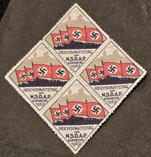 Third Reich Reichsparteitag Nurnberg 1927 Party Rally Stamps Propaganda Labels