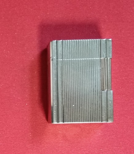 Vintage S.T. Dupont Lighter Silver Colored Line 1 Small. Working