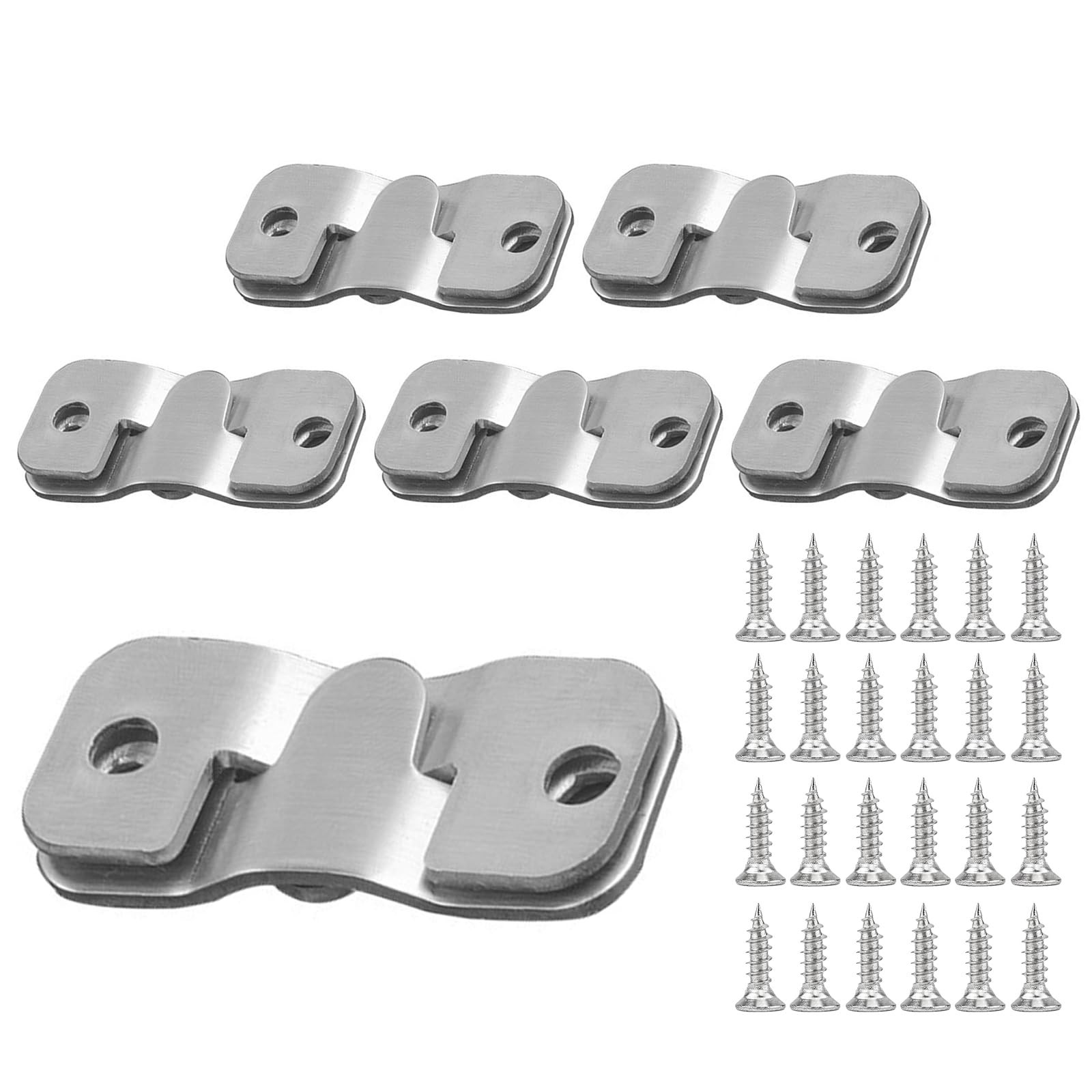 Flush Concealed Mount Brackets, 12 Pcs Heavy Duty Headboard Wall 44mm, Sliver