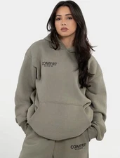 Comfrt Coordinate Unisex Hoodie Moss Size MEDIUM Oversized NEW!