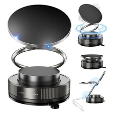 360° Vacuum Magnetic Phone Holder - Suction Cup Car Mount with Foldable Stand