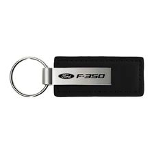 Ford Au-TOMOTIVE GOLD, Inc. Officially Licensed Black Leather Key Chain F350