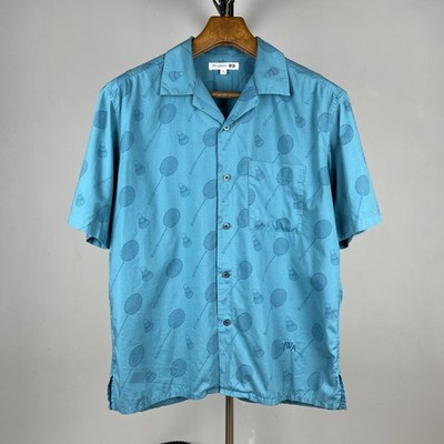 J.W. Anderson x Uniqlo Herren Blau Camp Kragen Kurzarm Hemd - Größe M