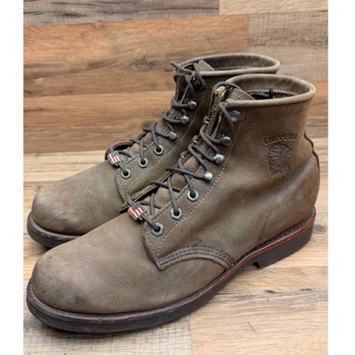 Chippewa Classic 2.0 6''  Soft Toe Leather men size 10D Work Boots Brown