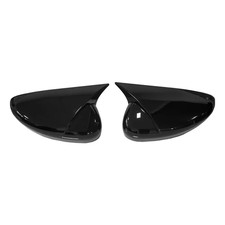 Horn Style Side Mirror Cap Covers Black For Ford Escape 2020-26 W/ Mirror Light