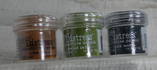 Ranger Tim Holtz Distress embossing powder 3 /green/tea/black soot
