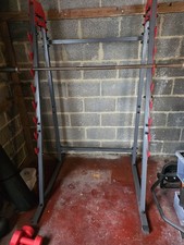 ​Olympic Weight Set & Squat Rack - 130kg+ Total Plates, Hex Bar, Dumbbells