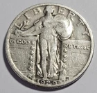 1929-P Standing Liberty Quarter 25c Silver Coin ~ 90% Silver (D133)