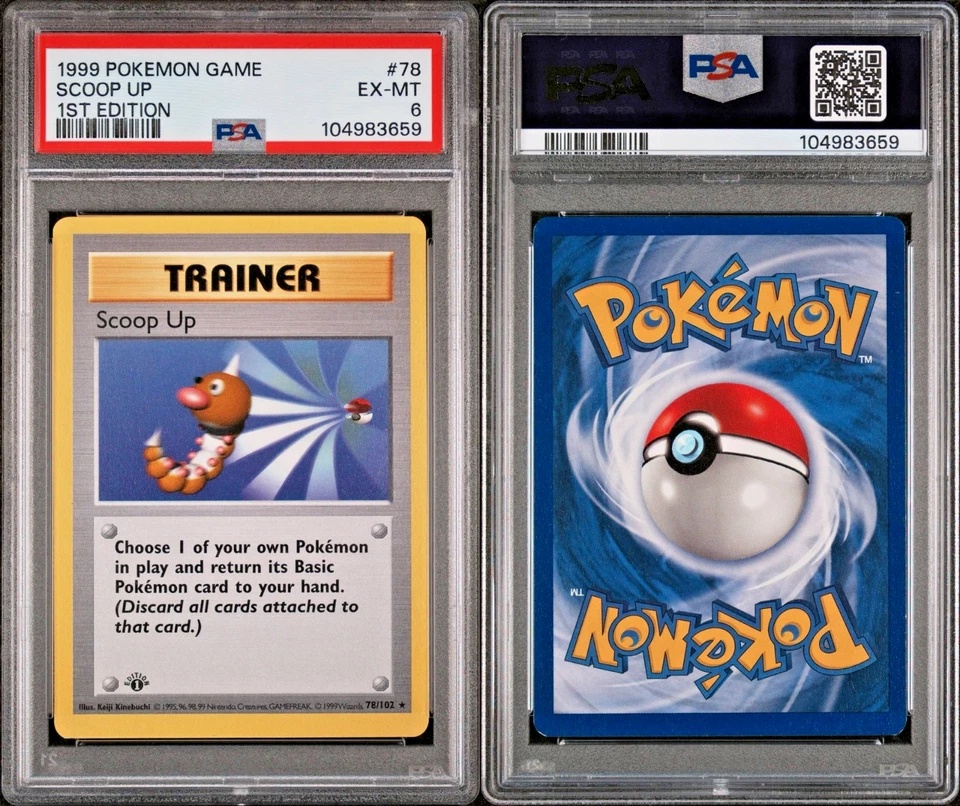 SCOOP UP 1999 Pokemon Game Base Set Shadowless 1st Edition #78 PSA 6 - Image 3 of 3
