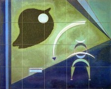 Abstract Art Tile Mural Kitchen Bathroom Wall Backsplash 21.25x17 Ceramic