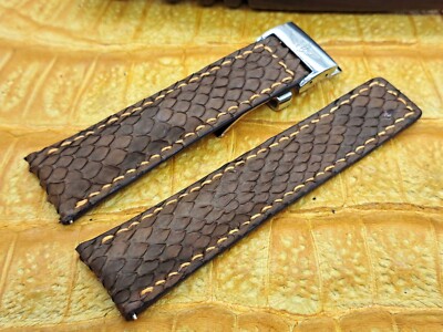 24mm/20mm Exotic Leather Watch Band Bespoke Vintage Minimalist Style