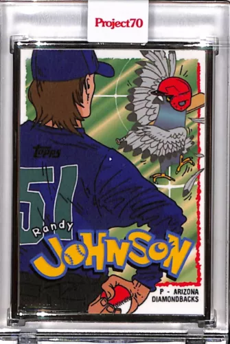 2021 TOPPS PROJECT 70 #299 RANDY JOHNSON by ERMSY AP SILVER FRAME 2/51 - POKEMON