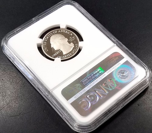 2017 S Proof Clad Effigy Mounds Quarter, NGC PF 69 Ultra Cameo, 1st Day of Issue - Picture 3 of 4