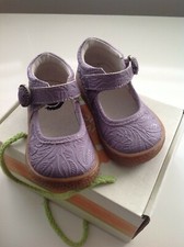 Livie & Luca Girls Purple Leather Embossed Shoes Size US 5, NEW