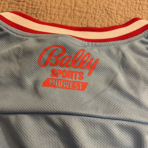 St Louis Cardinals SGA Blues Hockey Baseball Jersey XL MLB Bally Sports Pullover - Picture 6 of 6