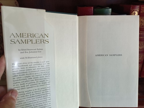 American Samplers_Ethel Bolton & Eva Coe_HCDJ_1973_1st Edn / Print_Ex-lib_VryGd - Picture 7 of 13