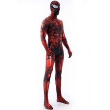 Red Venom Carnage Jumpsuit Cosplay Costume Bodysuit Superhero Zentai Halloween