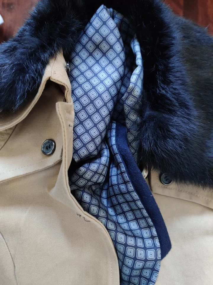 Vintage Men's Opera Scarf Wool Park Lane Tailored Look Fabulous Made In Canada  - Image 4 of 4