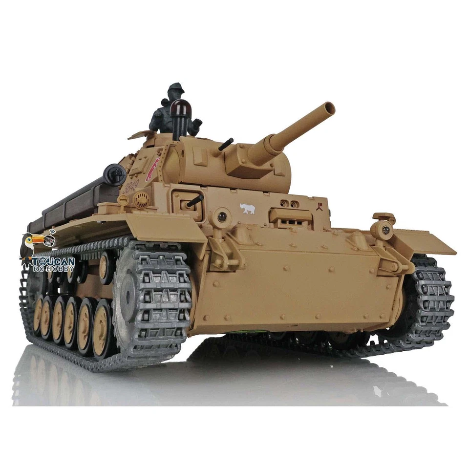 Henglong 1/16 7.0 Upgraded Panzer III H RTR IR BB RC Tank 3849 W/ 360° Turret - Image 4 of 4